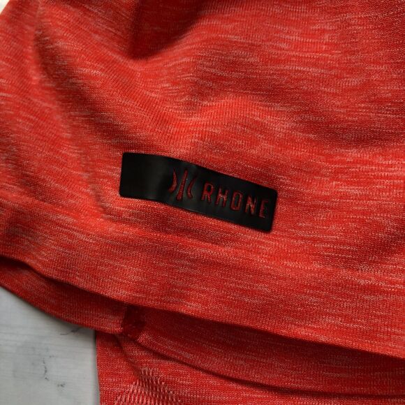 RHONE Men XL Short Sleeve Performance T Shirt Athletic Workout Neon Red Orange - Picture 3 of 12